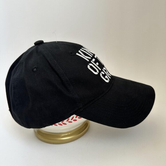 King Of The Grill Baseball Cap Adjustable Strap Back Hat Black Embroidered Logo - Picture 5 of 10